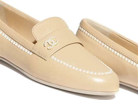 chanel beige loafer|chanel lambskin loafers.